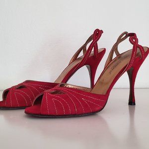 Dolce and Gabbana slingback kitten heel sandals US8